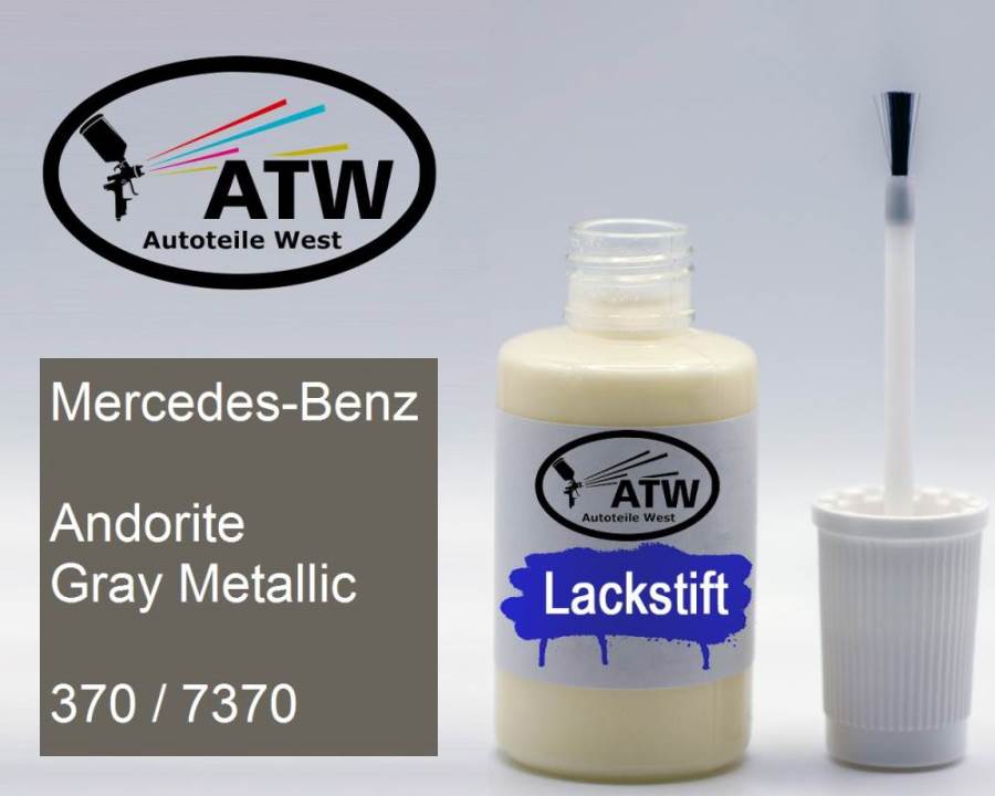 Mercedes-Benz, Andorite Gray Metallic, 370 / 7370: 20ml Lackstift, von ATW Autoteile West.